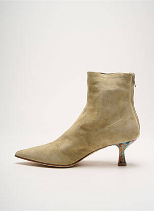Bottines/boots bout pointu talon de 4 à 6cm beige FRU.IT femme