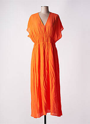 Robe longue manches courtes manches courtes orange IN WEAR femme