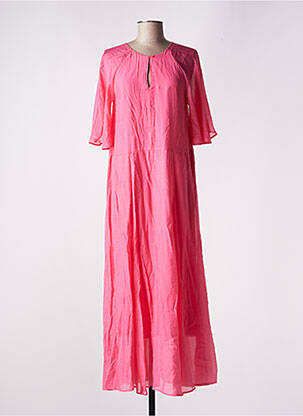 Robe longue manches courtes manches courtes rose IN WEAR femme