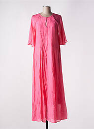 Robe longue manches courtes manches courtes rose IN WEAR femme