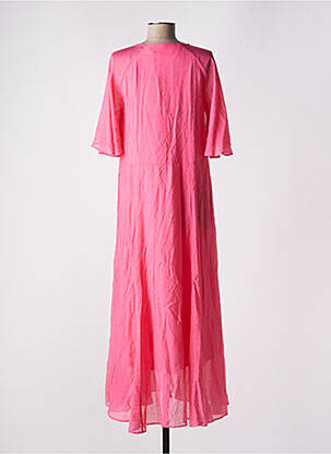 Robe longue manches courtes manches courtes rose IN WEAR femme