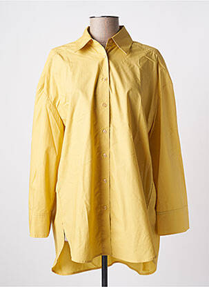 Chemisier coupe droite manches longues jaune IN WEAR femme
