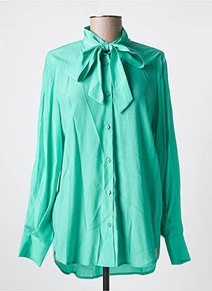 Chemisier coupe fluide manches longues vert KAFFE femme