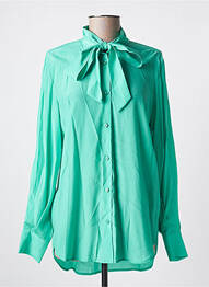 Chemisier coupe fluide manches longues vert KAFFE femme