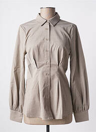 Chemisier coupe cintrée manches longues gris KAFFE femme