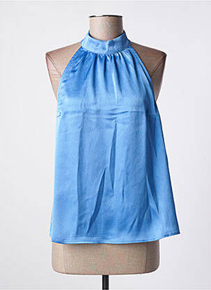 Top coupe fluide sans manche bleu KAFFE femme