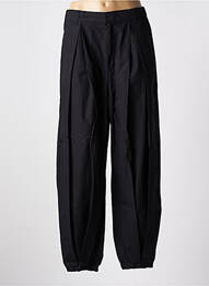 Pantalon droit fermeture zippée sous rabat boutonné noir IN WEAR femme