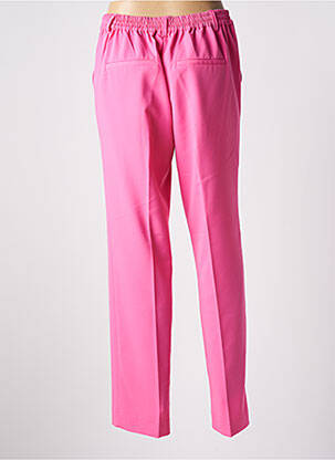Pantalon droit taille élastique rose fonce KAFFE femme