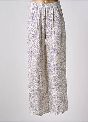 Pantalon large fermeture zip latéral violet SEE U SOON femme