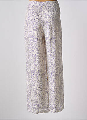 Pantalon large fermeture zip latéral violet SEE U SOON femme
