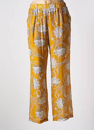 Pantalon large poches jaune SEE U SOON femme