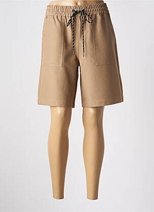 Bermuda taille élastique beige KAFFE femme