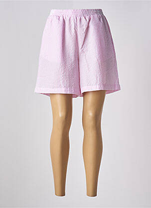Short coupe droite rose KAFFE femme