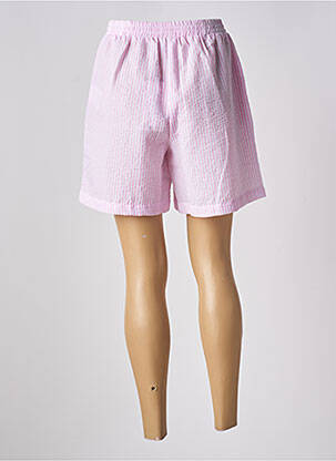 Short coupe droite rose KAFFE femme