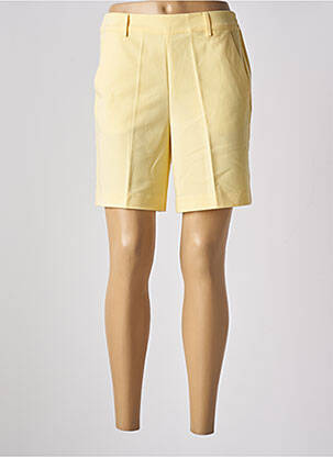 Bermuda taille élastique taille haute jaune KAFFE femme