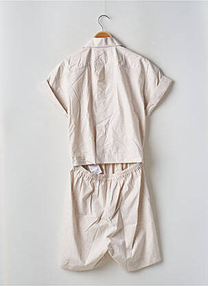 Combishort coupe cintrée manches courtes beige IN WEAR femme