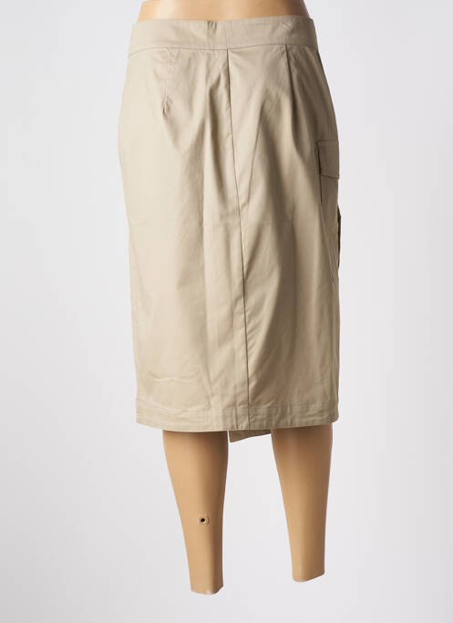 Jupe mi-longue coupe droite beige KAFFE femme