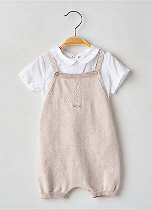 Ensemble short manches courtes beige MAYORAL fille