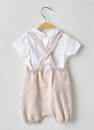 Ensemble short manches courtes beige MAYORAL fille