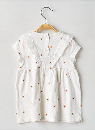 Robe mi-longue manches courtes manches courtes blanc NOUKIE'S fille