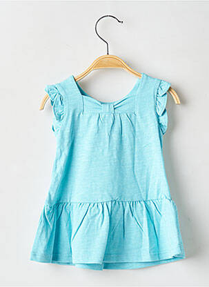 Robe mi-longue manches courtes manches courtes bleu MAYORAL fille