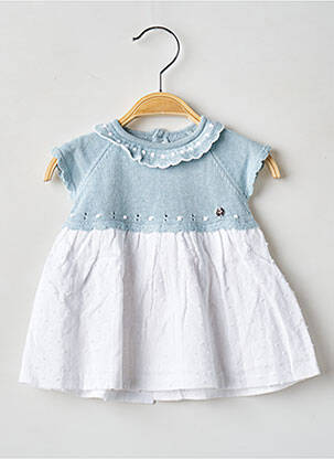 Robe courte col claudine manches courtes bleu MAYORAL fille