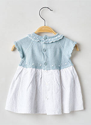 Robe courte col claudine manches courtes bleu MAYORAL fille