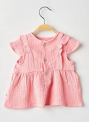 Blouse coupe évasée manches courtes rose NOUKIE'S fille