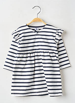 Robe mi-longue blanc PETIT BATEAU pour fille