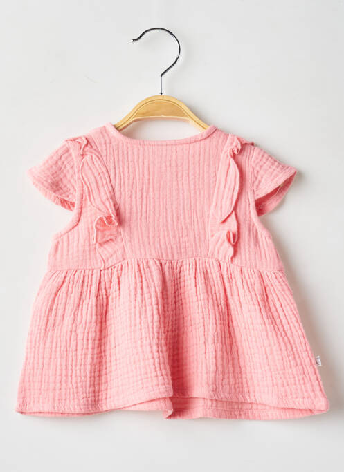 Blouse coupe évasée manches courtes rose NOUKIE'S fille