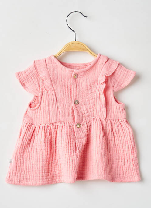 Blouse coupe évasée manches courtes rose NOUKIE'S fille