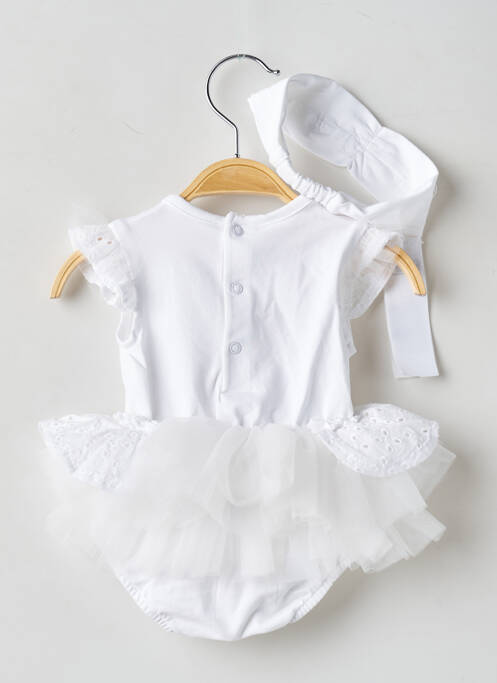 Robe courte blanc MAYORAL pour fille