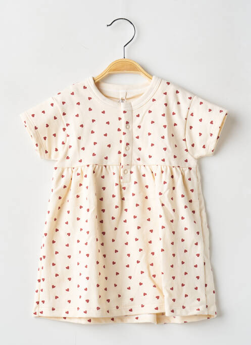 Robe mi-longue beige PETIT BATEAU pour fille