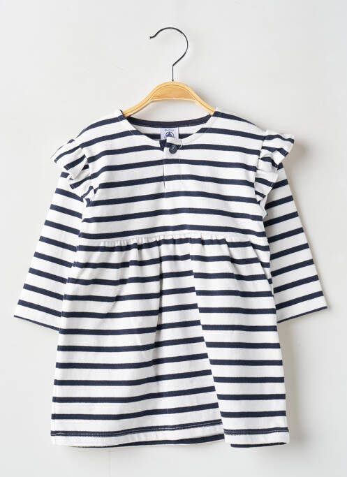 Robe mi-longue blanc PETIT BATEAU pour fille