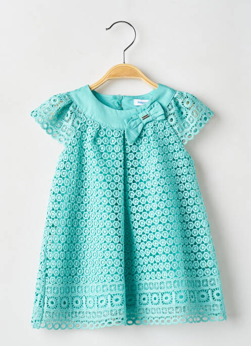 Robe mi-longue bleu MAYORAL pour fille