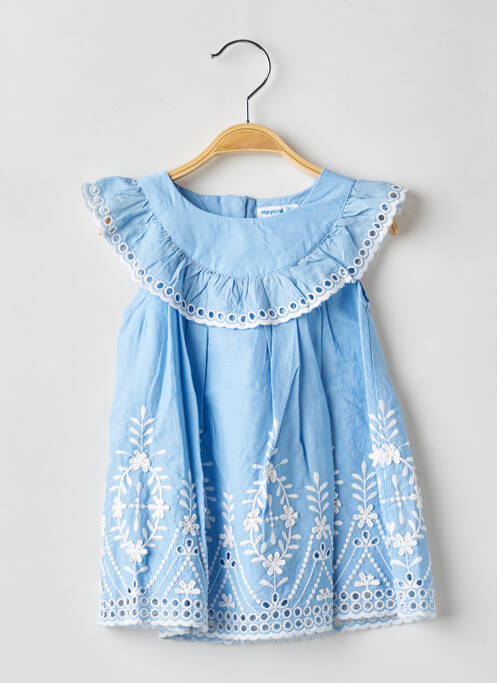 Robe mi-longue bleu MAYORAL pour fille