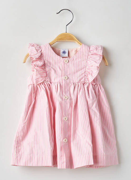 Robe mi-longue rose PETIT BATEAU pour fille