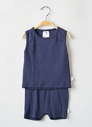 Ensemble short taille élastique bleu LAESSIG fille