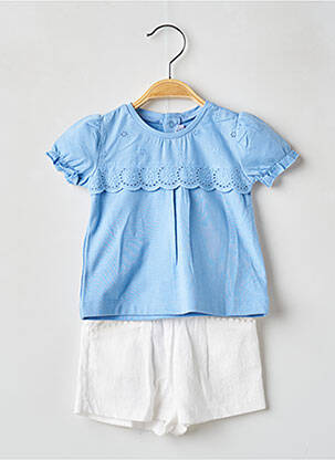 Ensemble short coupe droite bleu MAYORAL fille