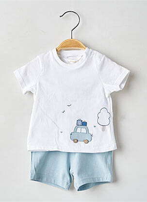 Ensemble short coupe droite bleu MAYORAL garçon