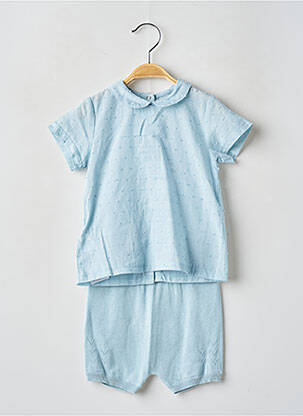 Ensemble short manches courtes bleu MAYORAL fille