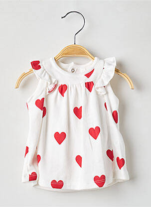 Robe mi-longue blanc PETIT BATEAU pour fille