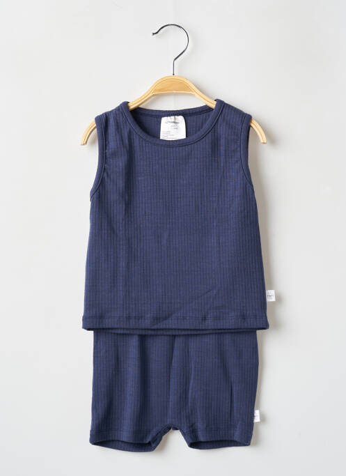 Ensemble short taille élastique bleu LÄSSIG fille
