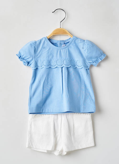 Ensemble short manches courtes bleu MAYORAL fille