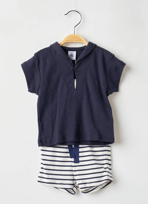 Ensemble short bleu PETIT BATEAU pour enfant