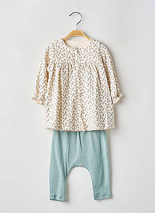 Ensemble pantalon coupe droite bleu PETIT BATEAU fille