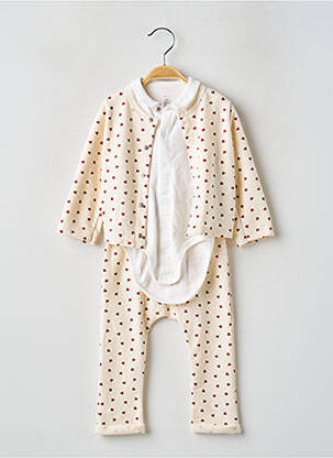 Ensemble pantalon manches longues beige PETIT BATEAU fille