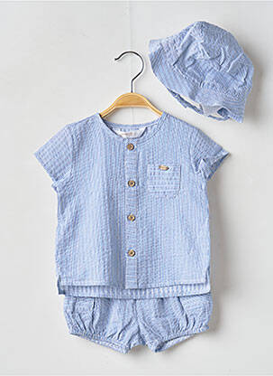 Ensemble short type de haut chemise bleu MAYORAL garcon