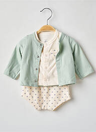 Ensemble pantalon taille élastique vert PETIT BATEAU garcon