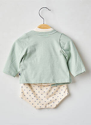Ensemble pantalon taille élastique vert PETIT BATEAU garçon